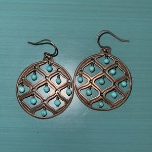 Silpada Sterling Silver Turquoise Bead Earrings